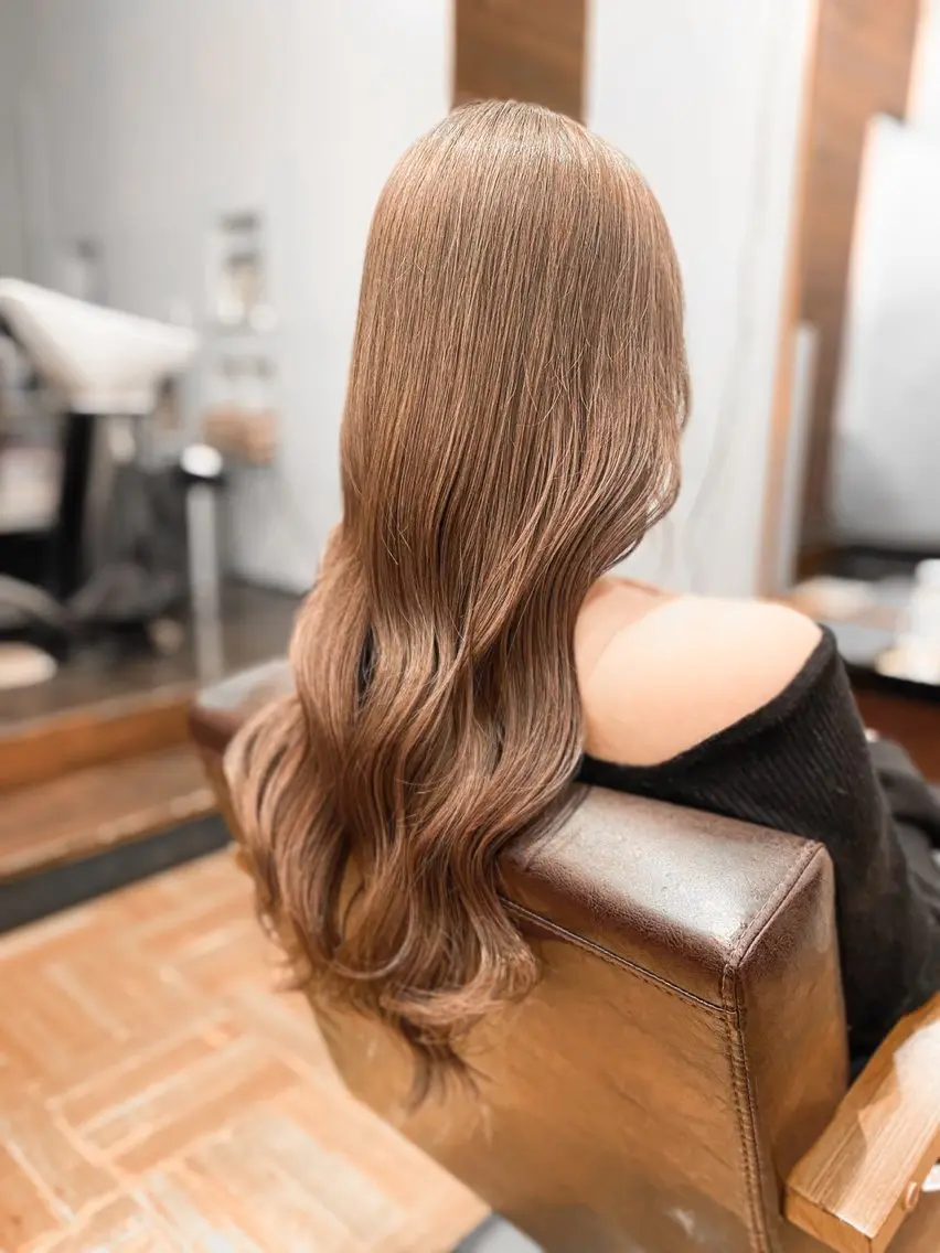 ロング カラー ベージュカラー ダブルカラー ミルクティーベージュ 韓国風ヘア IRIE⚡️メンズ/ パーマ⚡️北川聖也のヘアスタイル
