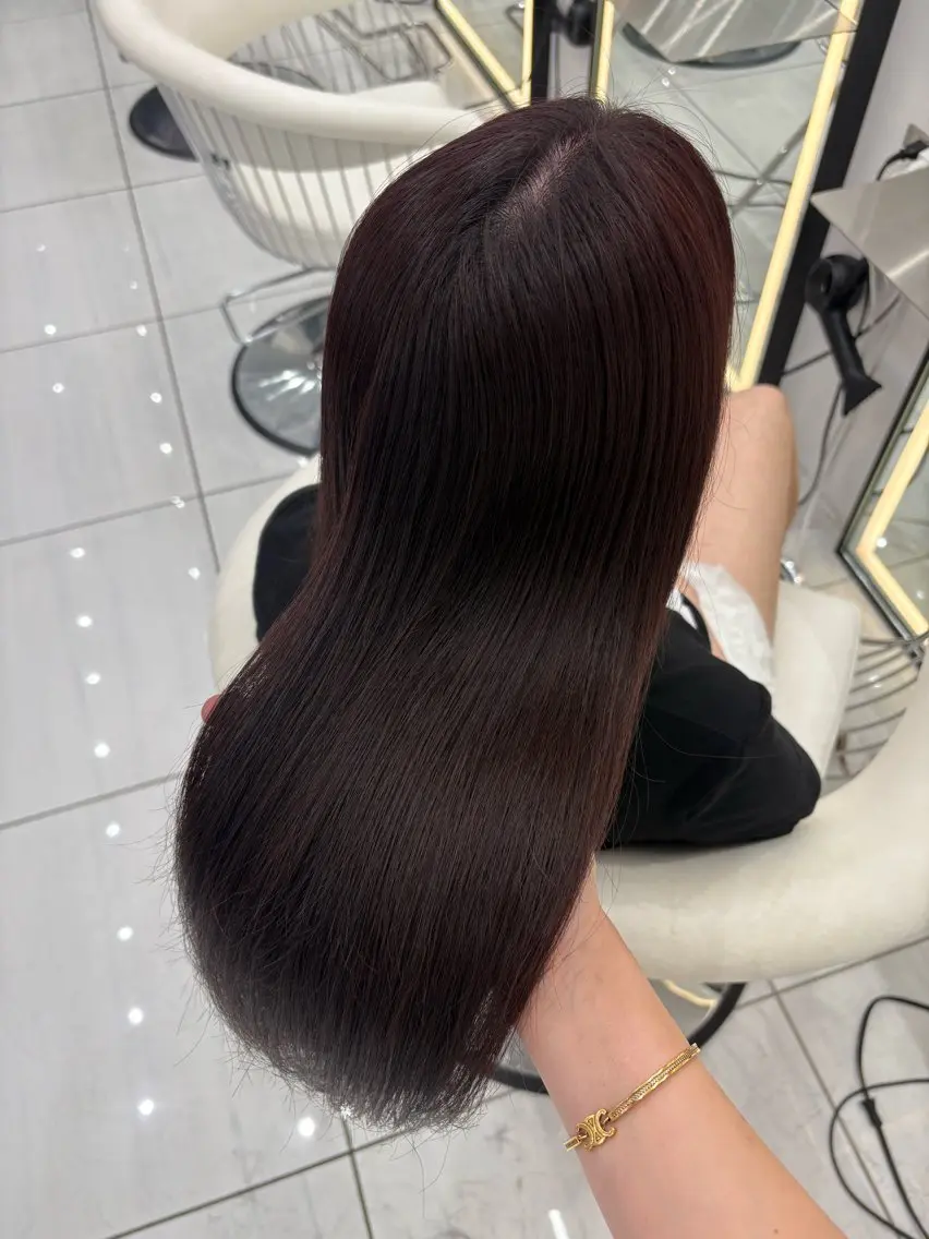 ロング カラー カット ヘアカラー トリートメント 新宿/韓国ヘア 中明度カラー/かやのヘアスタイル