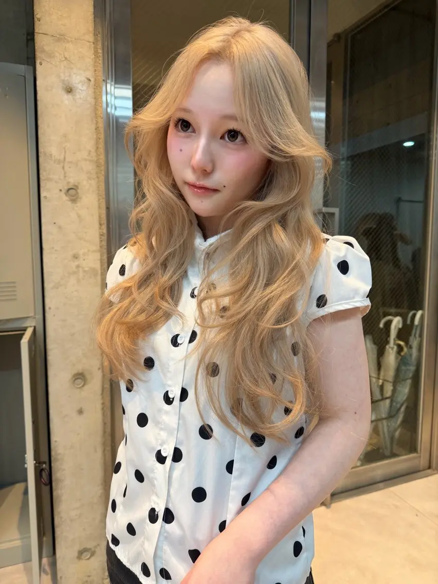 ロング 韓国風ヘア レイヤーカット 小顔カット カット ヘアカラー トリートメント 福岡/艶カラー/ レイヤーカット/夏也のヘアスタイル