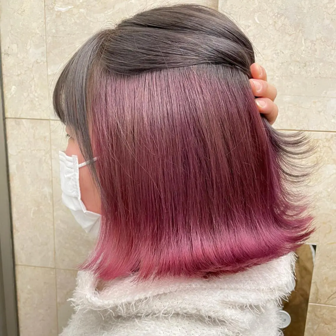 ミディアム カラー ゆう🫧 透明感/ハイトーンのヘアスタイル