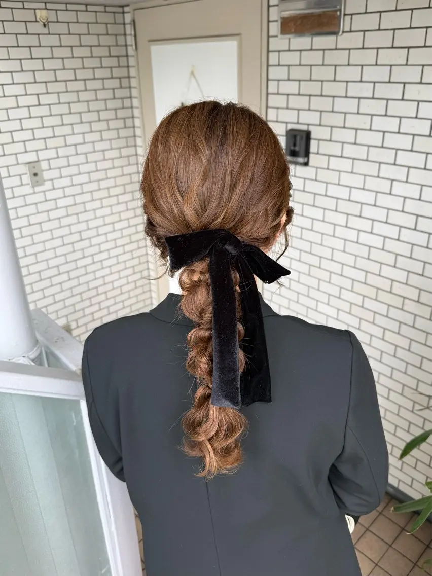 セミロング ヘアアレンジ 成人式 結婚式・ブライダル デート 卒業式のヘアスタイル その他 褒められヘアメイク /ボブ女子🐶みおのその他イメージ