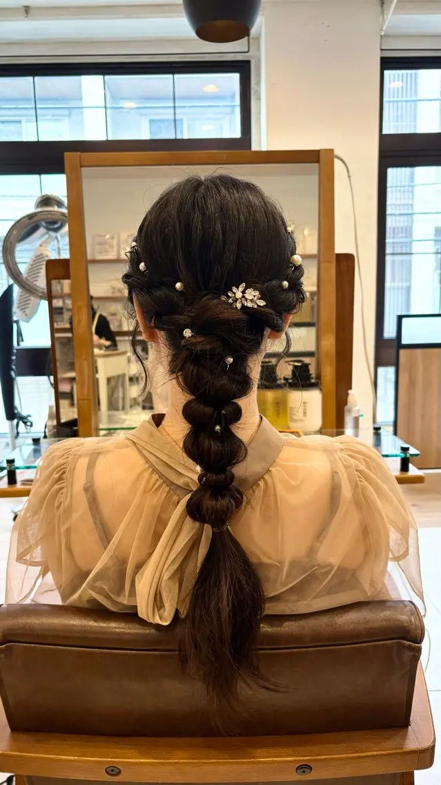 ロング ヘアアレンジ ヘアセット 🐈‍⬛🅝🅐🅞 🎀のその他イメージ