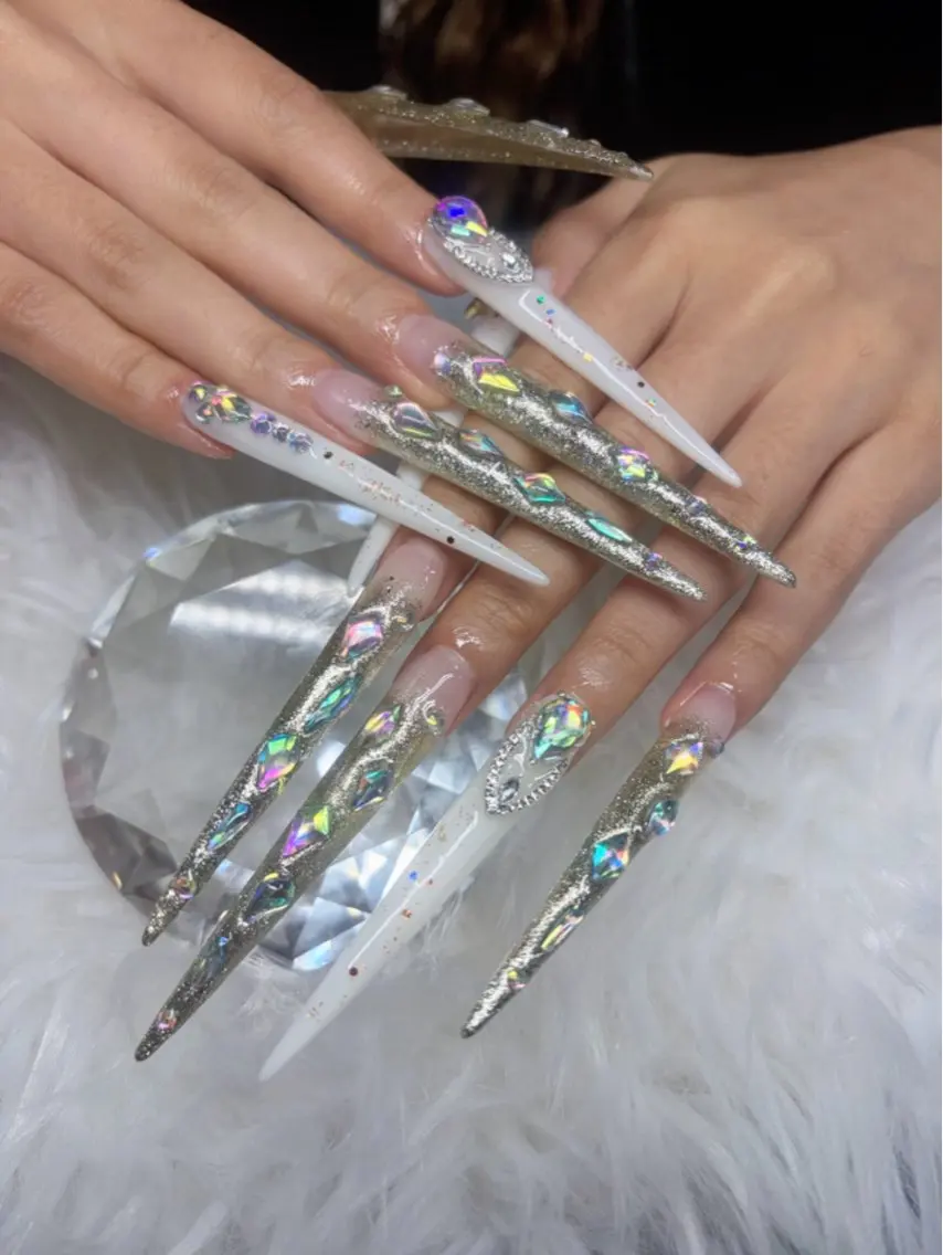 ネイル アートネイル オーロラネイル チークネイル 長さ出し フットネイル Smile nails92のネイルデザイン