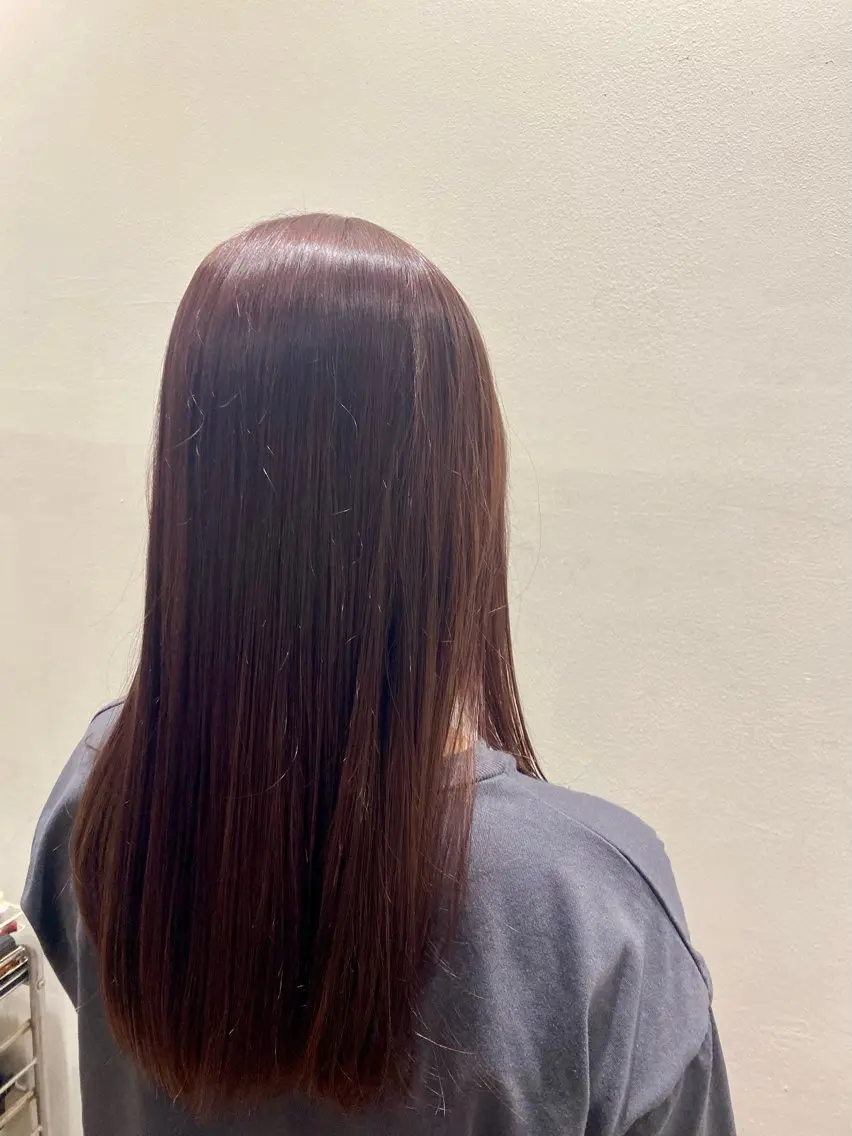 ロング カラー ブリーチ ダブルカラー ラベンダーカラー ブリーチなしカラー ピンクカラー 島田 花梨のヘアスタイル