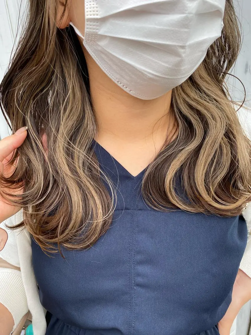 ダブルカラーブロー(インナーカラー、ハイライトetc)の写真