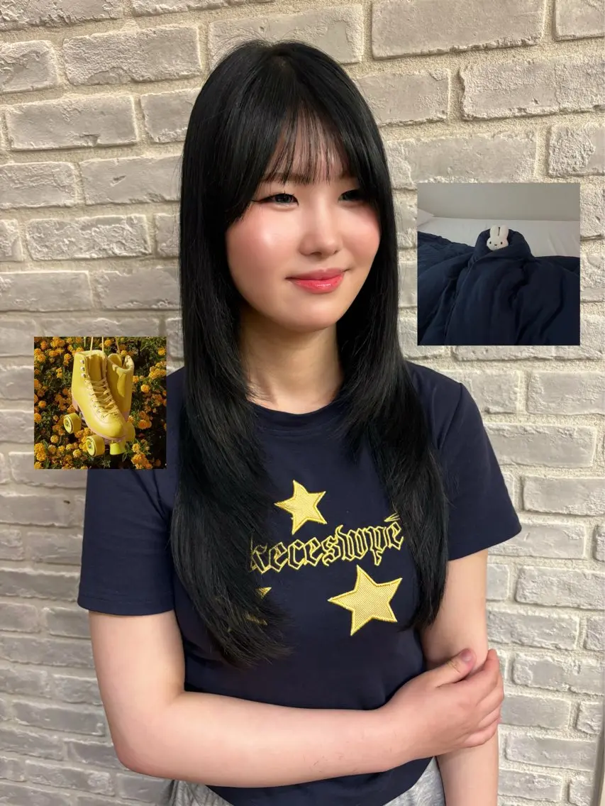 ロング カット ヘアカラー トリートメント 透けカラー.艶髪. 梅田♡midoのヘアスタイル