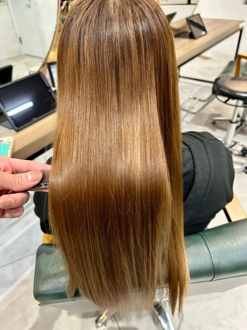 ロング 縮毛矯正 トリートメント 💎艶髪/縮毛特化 世麗💎のヘアスタイル