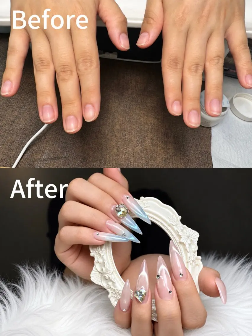 ネイル 長さ出し ネイルチップ AUMINailみゆ 長さだしモデル募集中のネイルデザイン