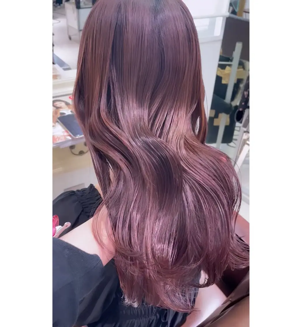 ロング カラー ベージュカラー ピンクカラー ピンクベージュ ‎Lby home 🪽mikuのヘアスタイル
