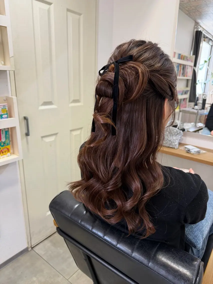 ロング ヘアアレンジ ヘアセット maya マヤのヘアスタイル