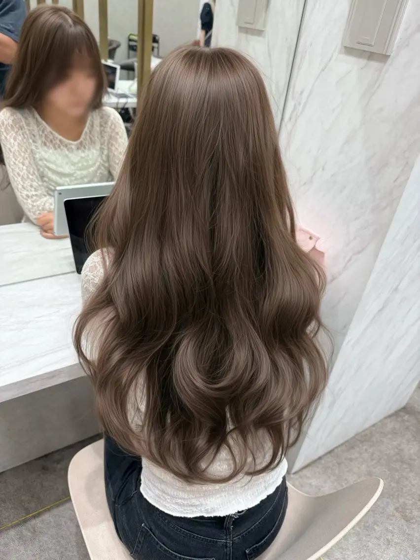 ロング カラー カット ヘアカラー トリートメント レイヤーダブルカラー KYONのヘアスタイル