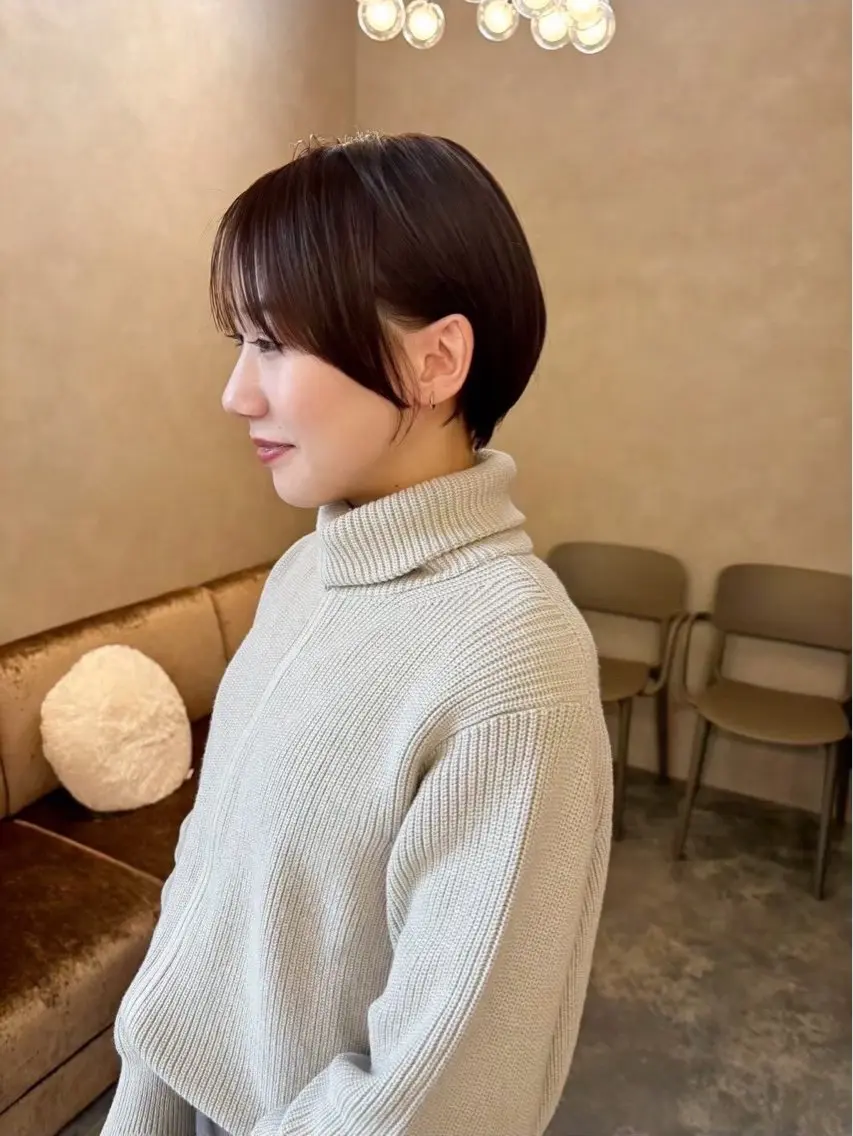 ショート 草野ゆずき⌇縮毛矯正 ⌇Wカラー⌇レイヤーのヘアスタイル