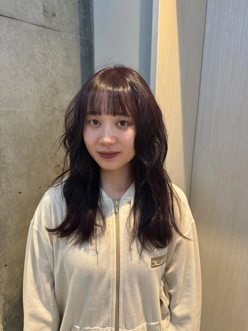 ロング カラー ブリーチ ブルーカラー ブルーグレー ブリーチなしカラー ピンクカラー カットモデル募集 suzUkaのヘアスタイル
