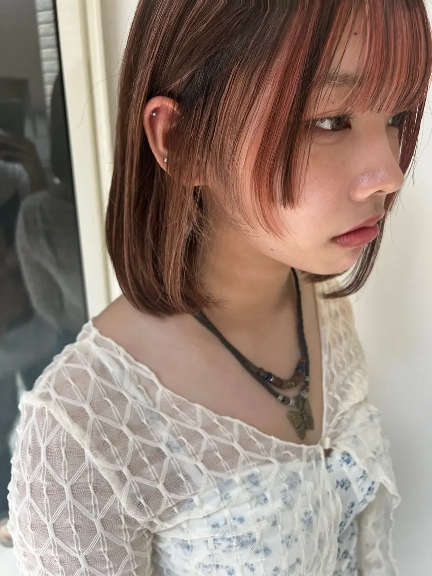 ミディアム カラー ヘアカラー 🌝ぷる艶ハイトーン 柔らかヘア🍅まあやのヘアスタイル