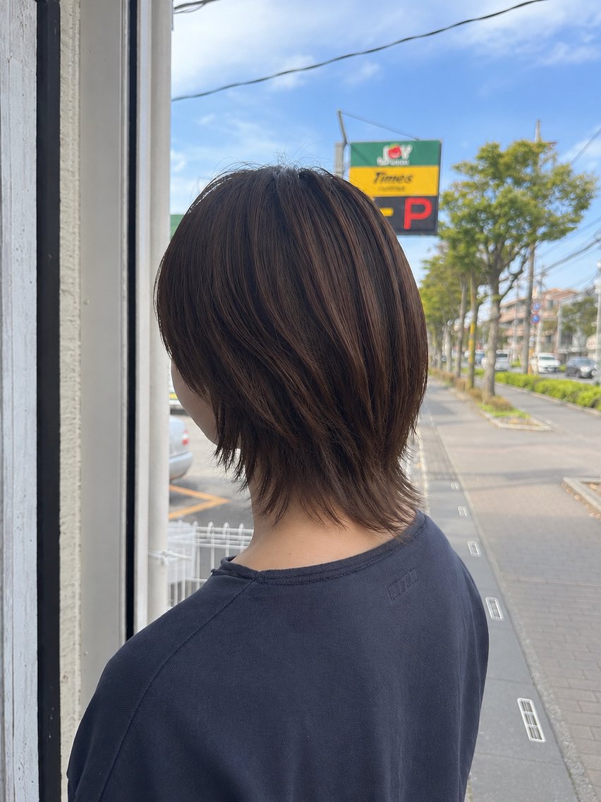 ミディアム メンズ カット 🍊暖色/ボブ chihiro🌼ོのヘアスタイル