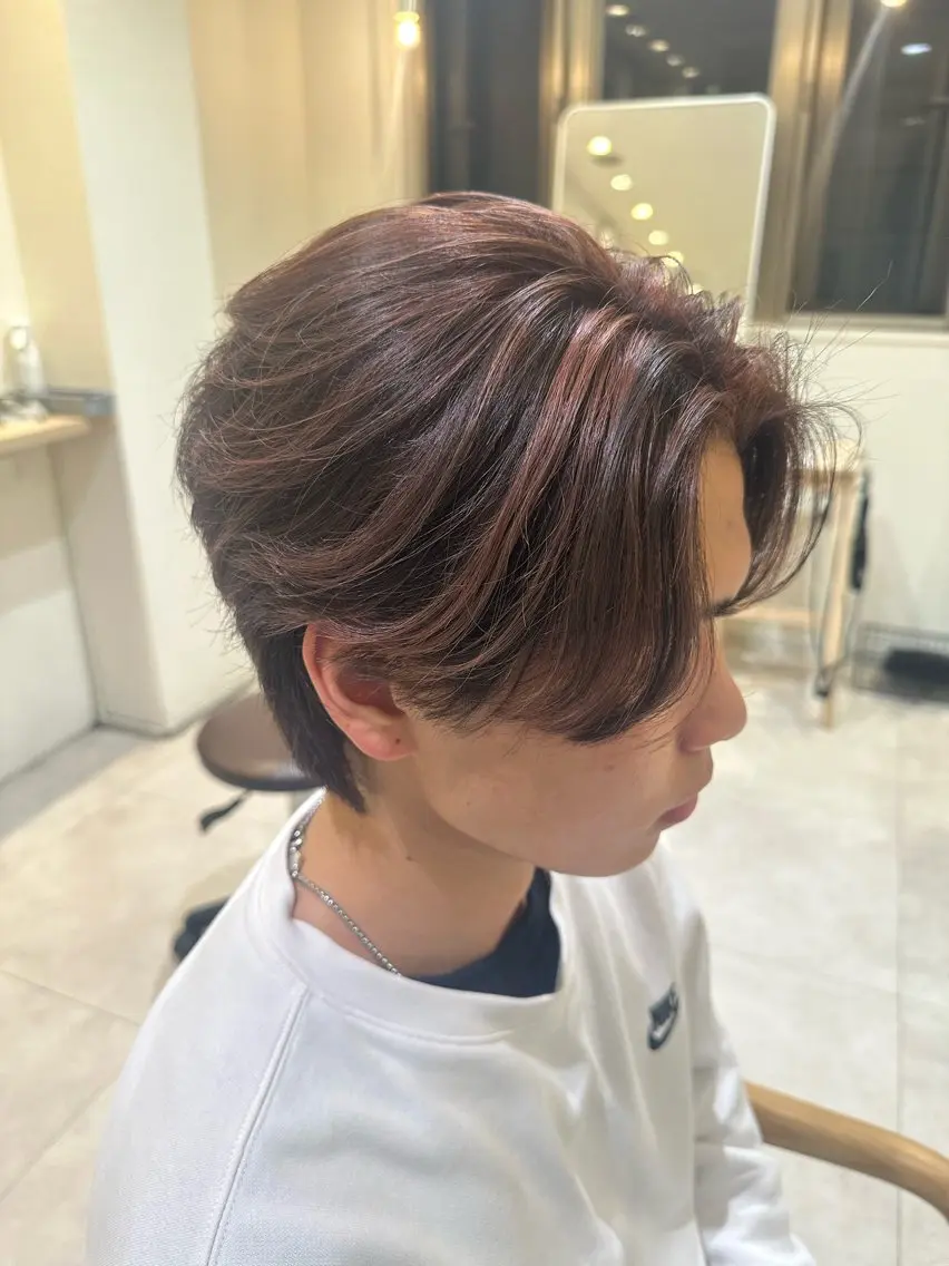 ショート カラー メンズ メンズバレイヤージュ メンズブリーチ メンズハイライト メンズパーマ バレイヤージュ ヘアカラー トリートメント 【パーマの達人】 💎メンズ特化🔥徹のヘアスタイル