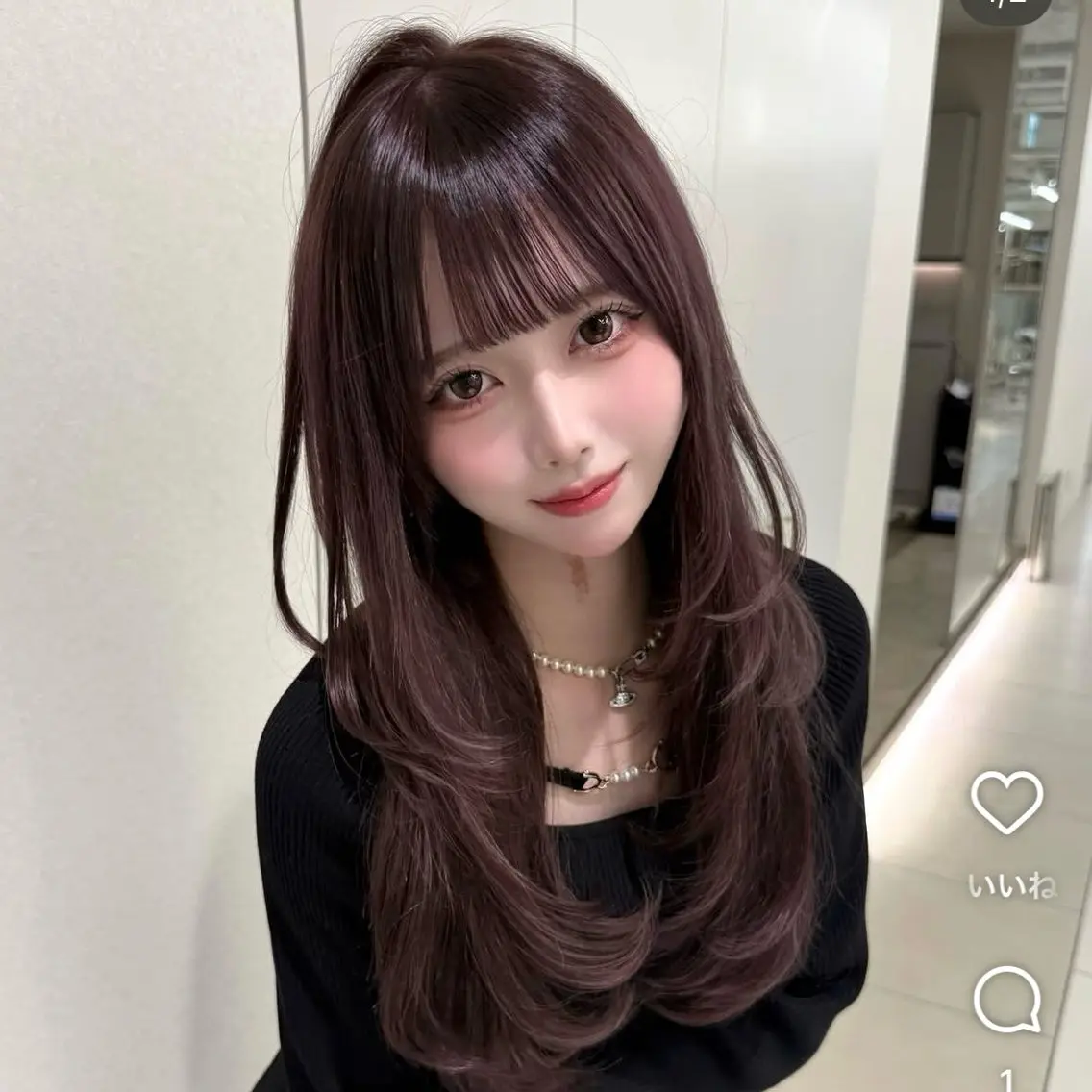 ロング ヘアカラー トリートメント 🖤韓国系🇰🇷カ ラーkokona🖤のヘアスタイル