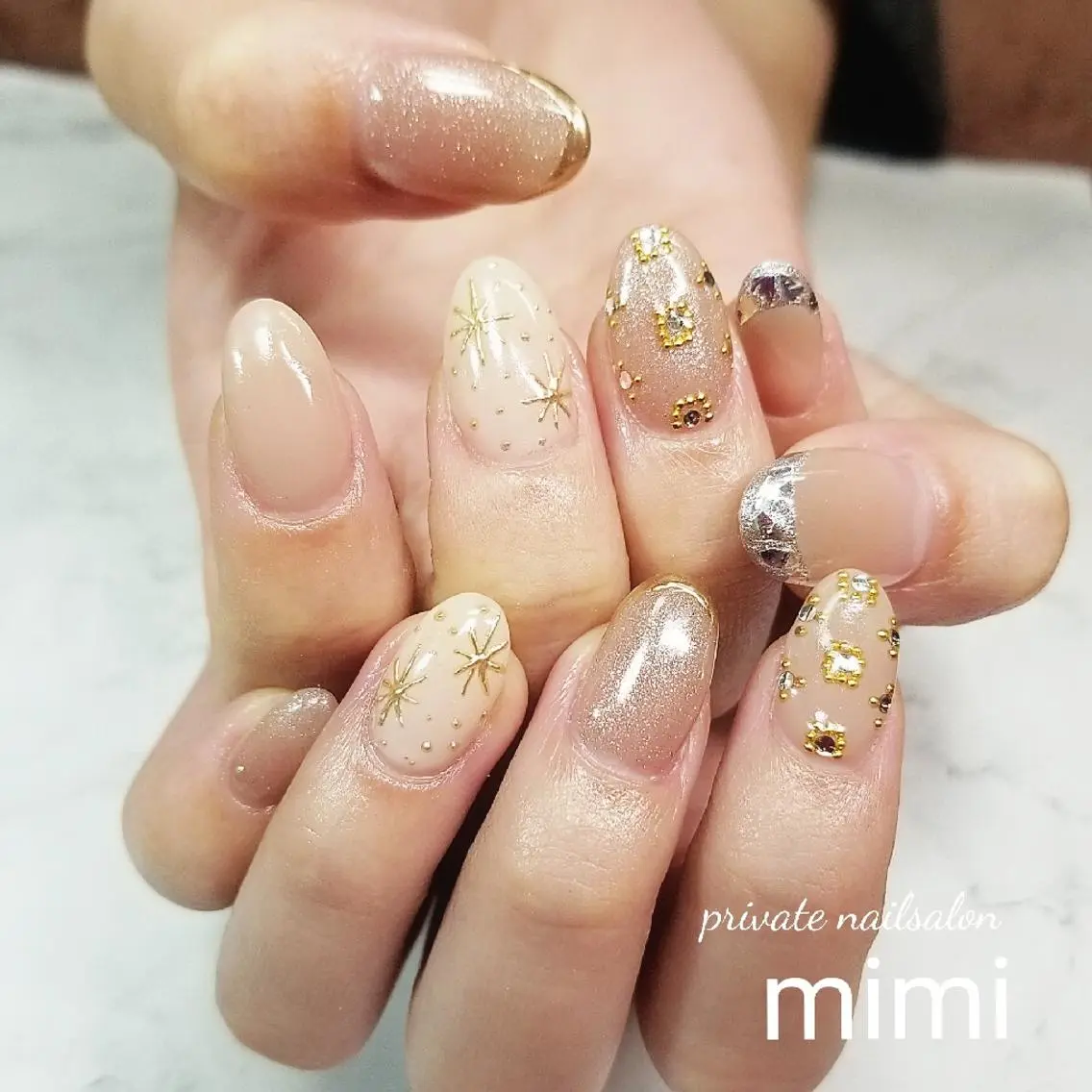 ネイル ニュアンスネイル ハンドネイル 博多ネイル ｍｉｍｉのネイルデザイン