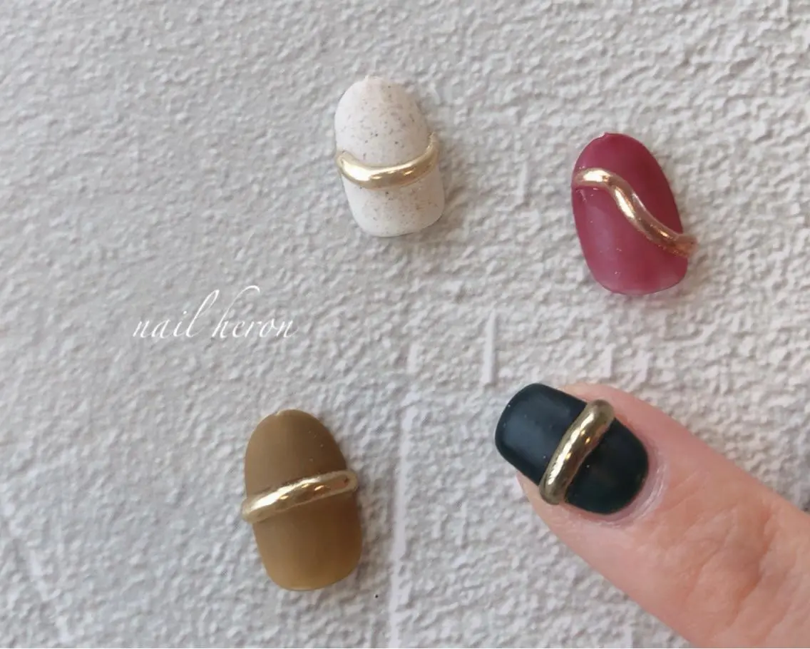 ネイル アートネイル マットネイル saki_ nail heronのネイルデザイン