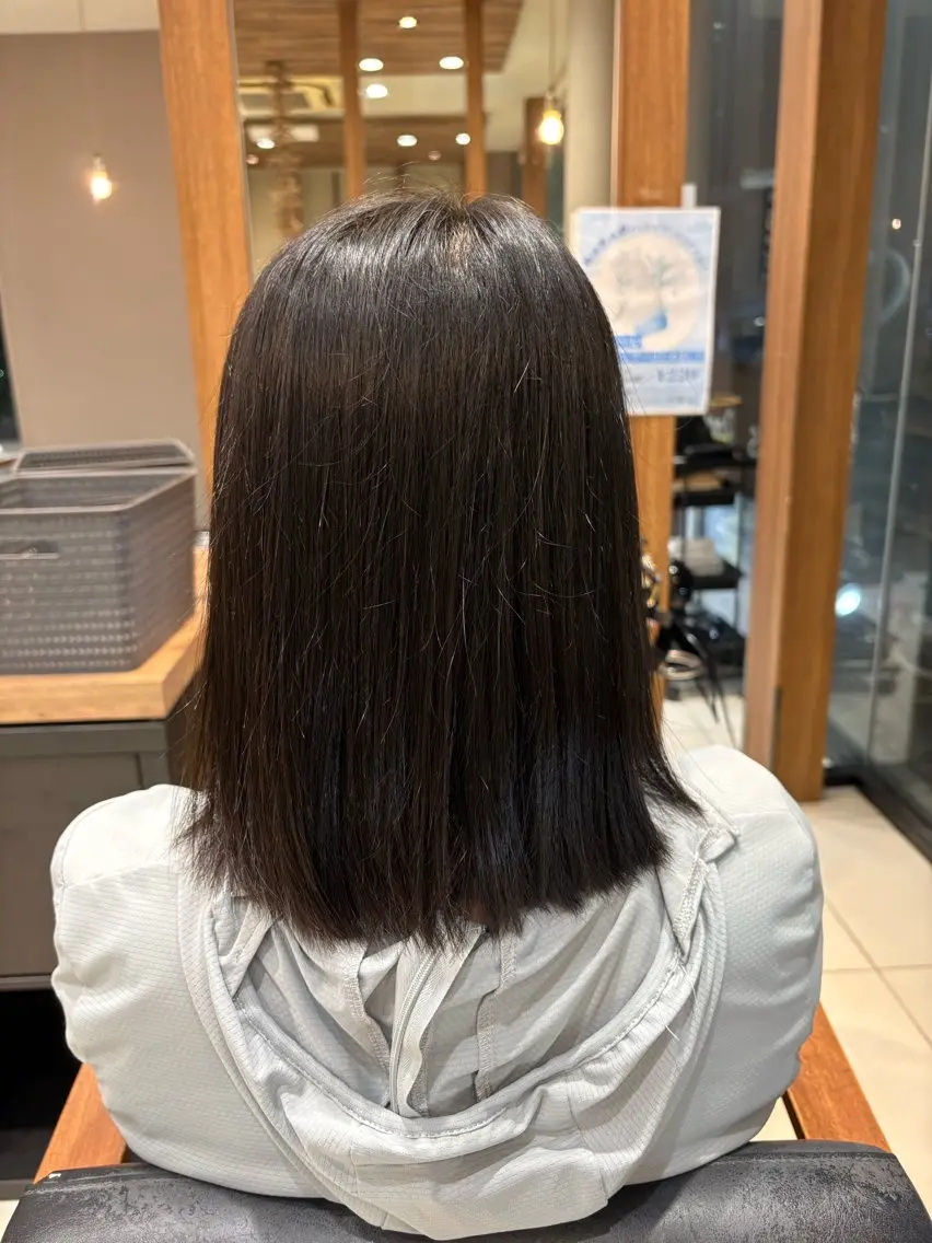 ミディアム 縮毛矯正 大賀 和希🌱のヘアスタイル