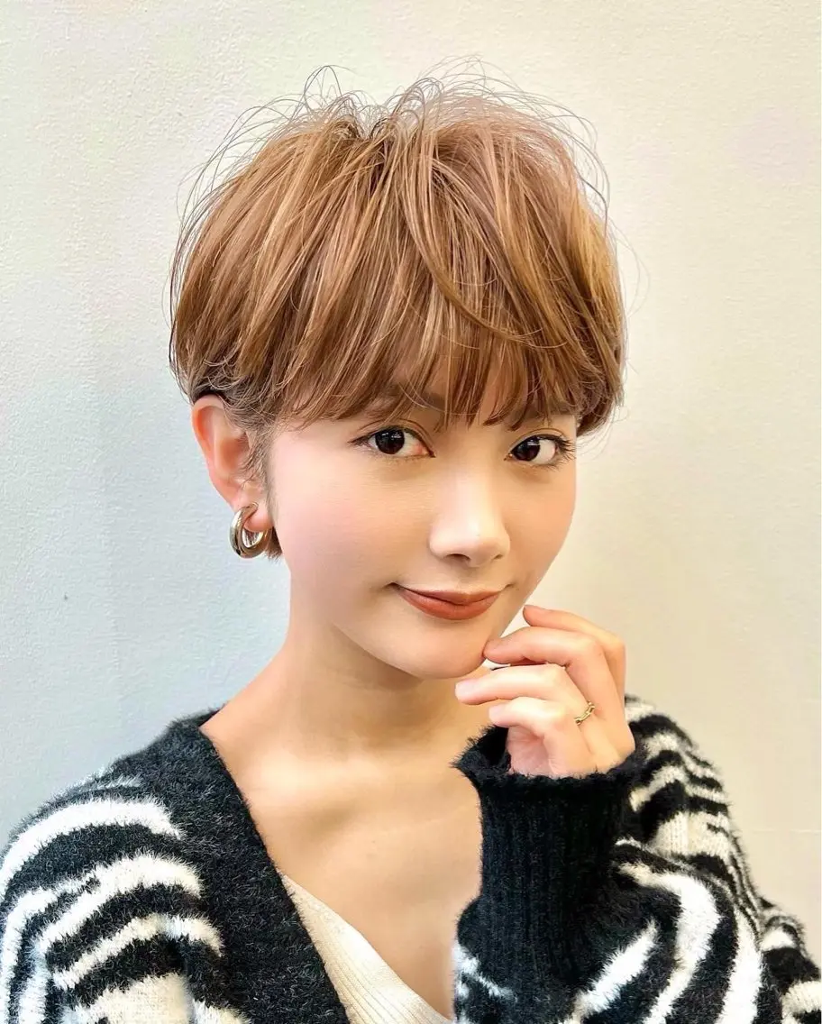 ショート カラー 似合わせカット ショートヘア カット ヘアカラー お悩み解決ショート/ 似合わせカット/といのヘアスタイル