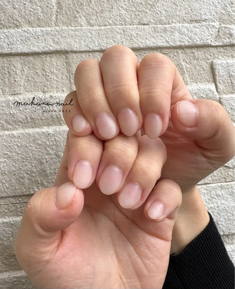 ネイル クリアネイル ジェルネイル マットネイル mahana nailのネイルデザイン