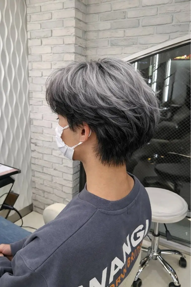 ショート カラー メンズ ヘアカラー メンズパーマ山内 結稀のヘアスタイル