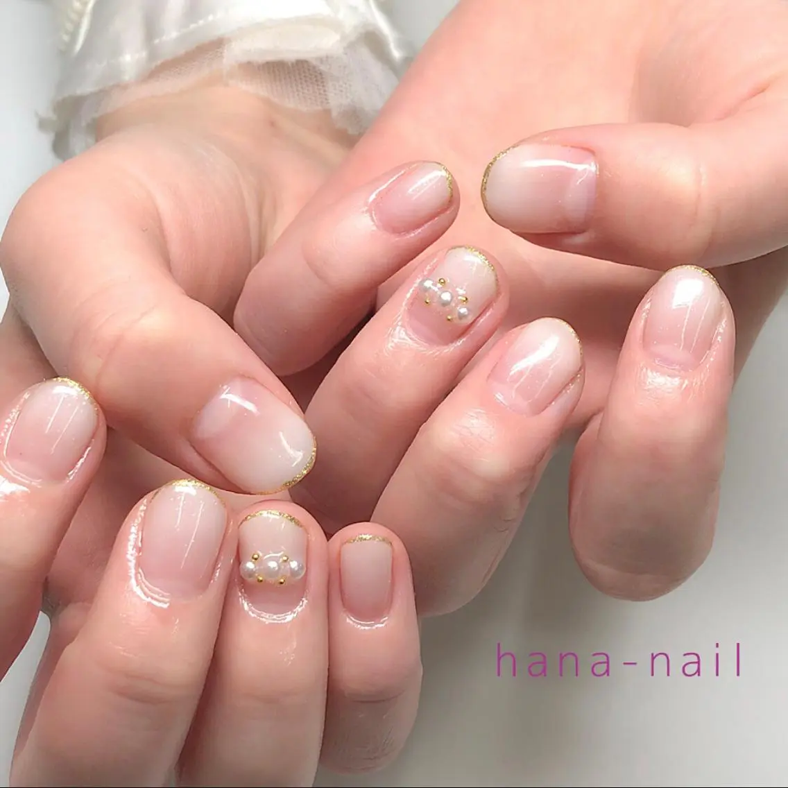ネイル グラデーション ラメ(グリッター) Kao hana-nailのネイルデザイン