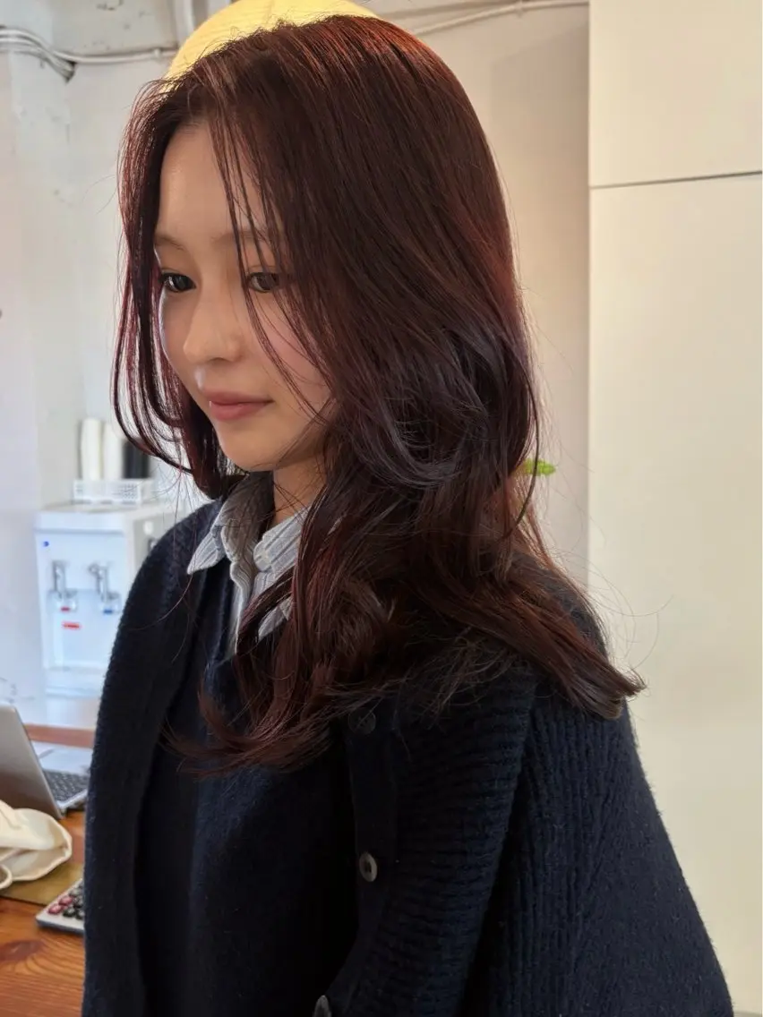 セミロング ヘアカラー トリートメント 🍑透明感hair ・NENE🍑のヘアスタイル