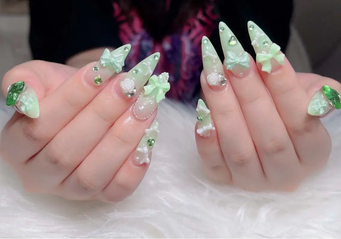 ネイル アートネイル 韓国ネイル 持ち込み ワンホンネイル ハンドネイル Lenie Nail Salonのネイルデザイン
