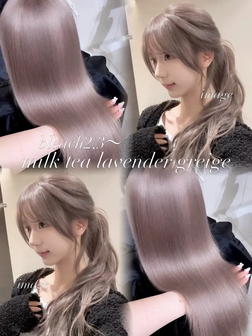 カラー グレージュ ハイトーンカラー ラベンダーカラー ラベンダーグレージュ ラベンダーグレー ヘアカラー 後ろ姿まで盛れる艶髪 🫧渋谷Masakiのヘアスタイル