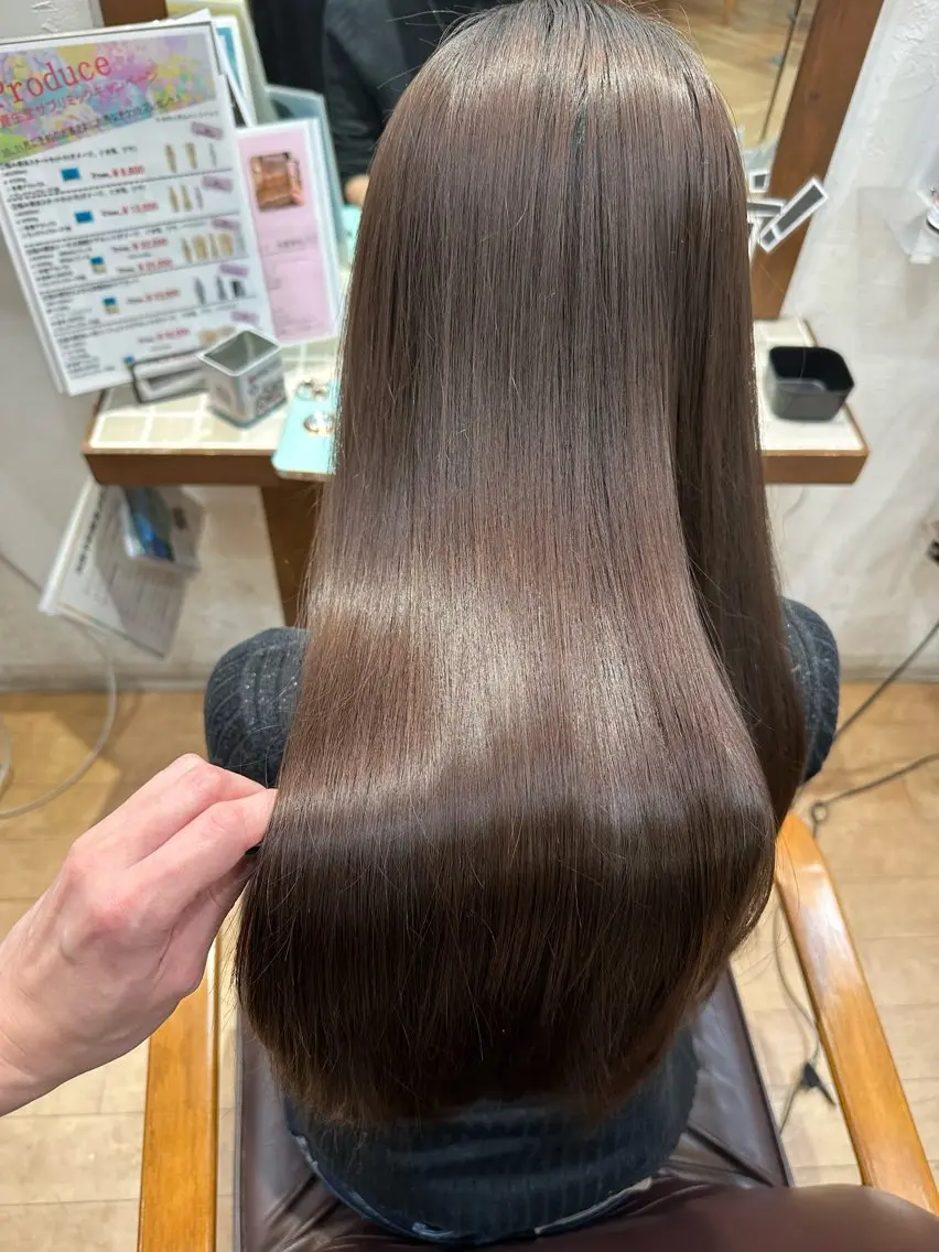 【人気No.3メニュー】カット＋メテオワンカラー＋髪質改善tr¥16,500【ロング料金なし】の写真