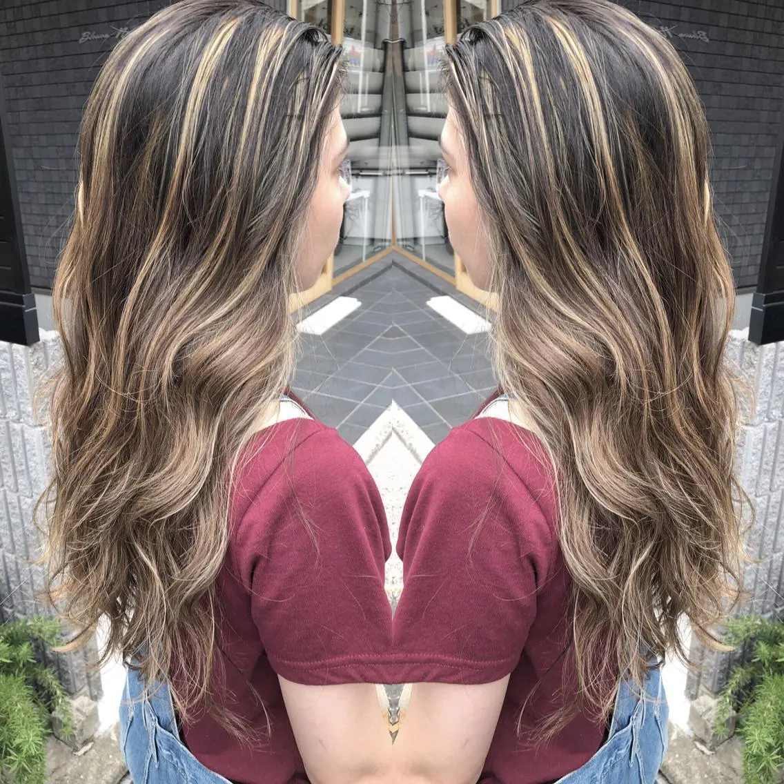 ロング カラー パーマ ヘアアレンジ メンズ キッズ ネイル マツエク・マツパ メンズハイライト ハイライトカラー ハイライト レイヤーカット✂️ 艶髪/小田部慎也のヘアスタイル