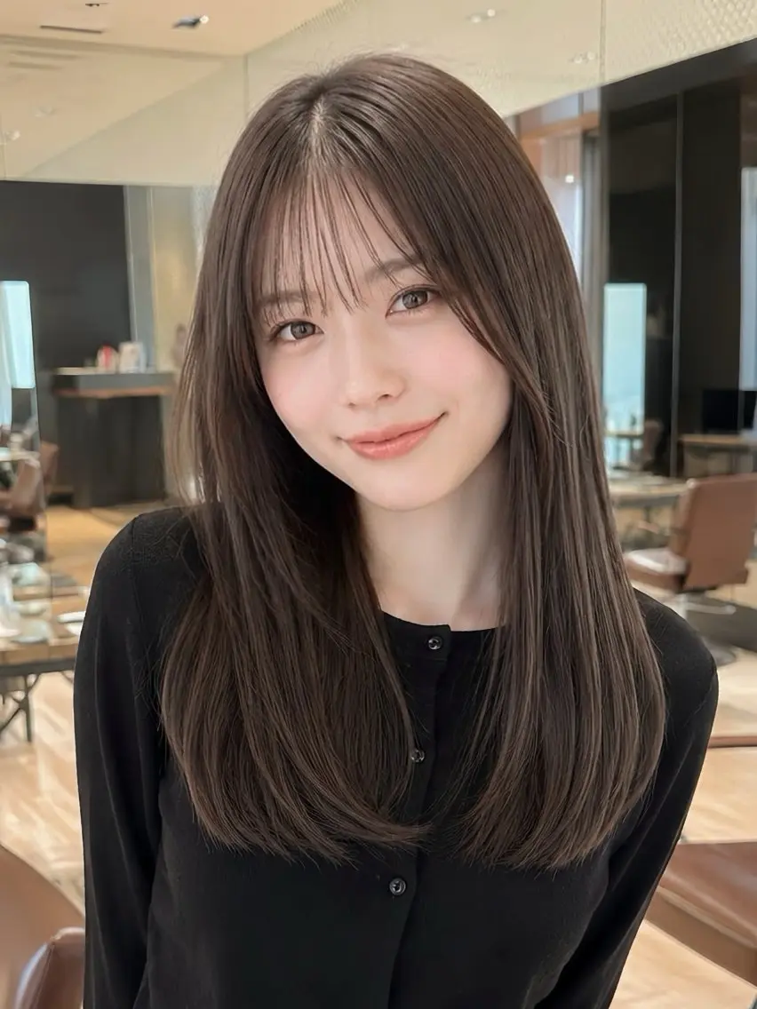 ロング 縮毛矯正 トリートメント 透明感カラー 赤み消し/ 大村勇人のヘアスタイル