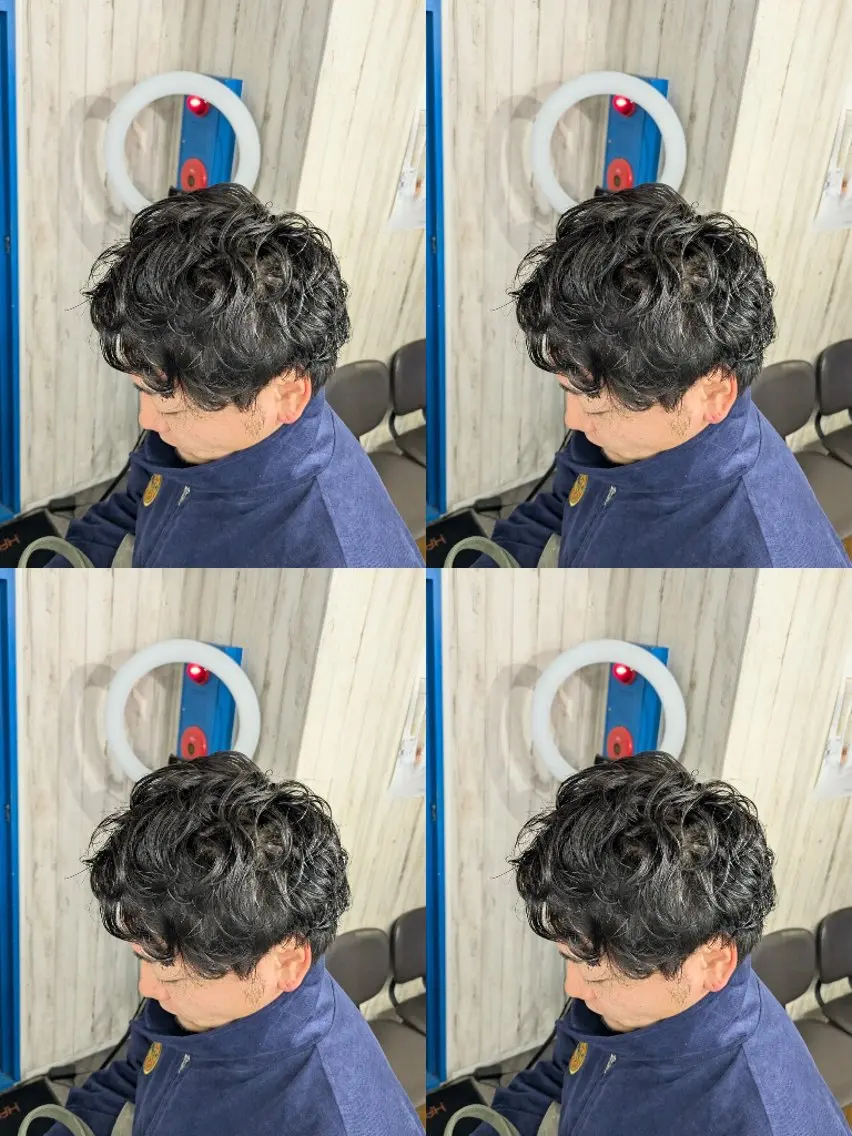 パーマ メンズ メンズパーマ ニュアンスパーマ カット パーマ トリートメント メンズパーマ/顔周り レイヤーカット/えののヘアスタイル