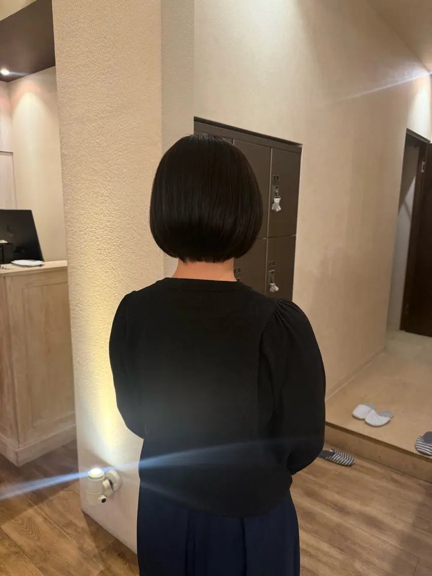 レディースショートボブの写真
