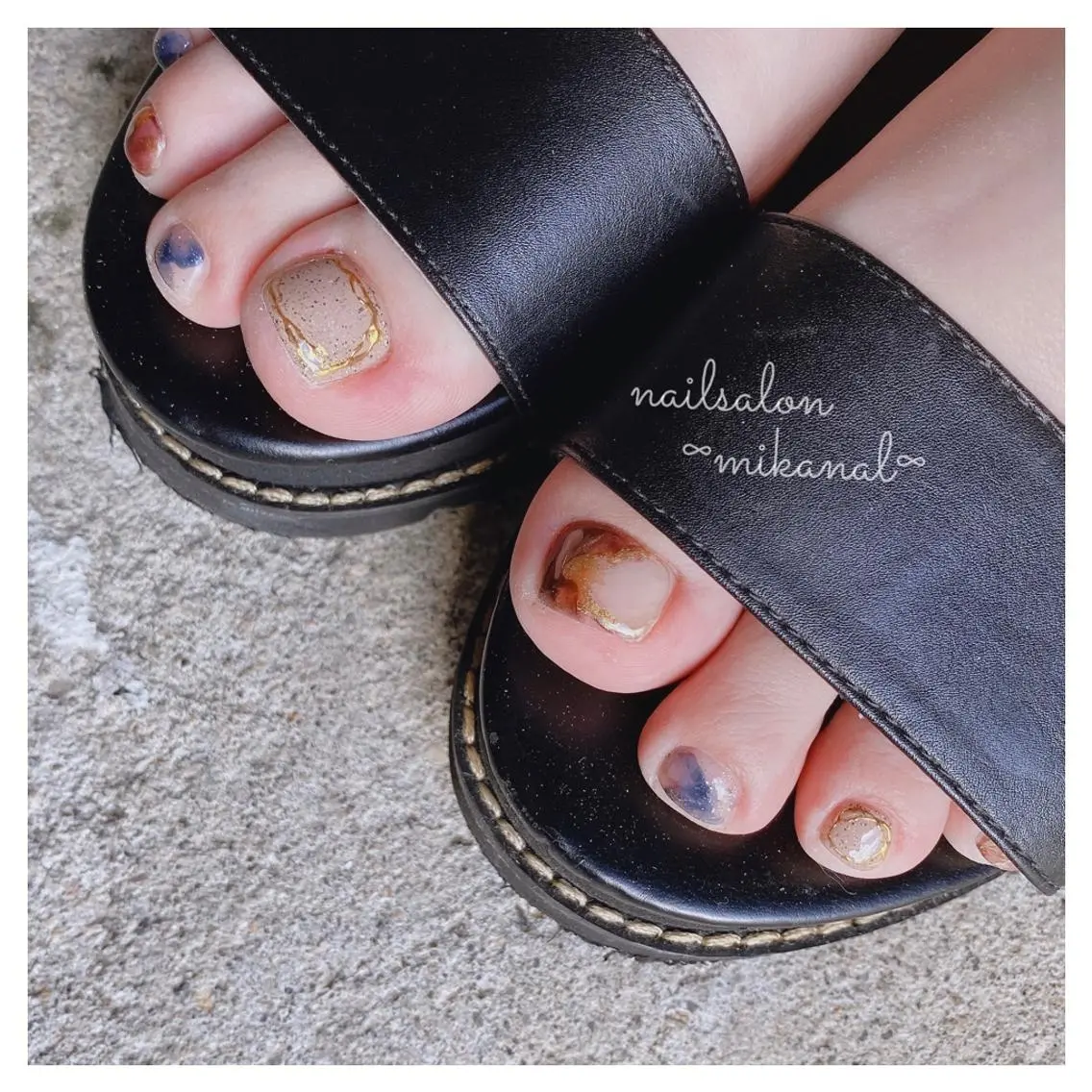 ネイル フットネイル nailsalon ∞ ﾐｶﾅﾙ ∞のネイルデザイン