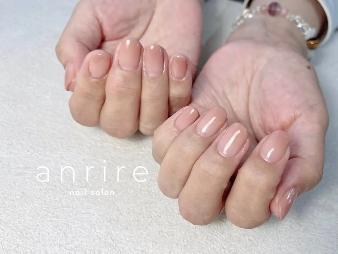 ネイル アートネイル ジェルネイル グラデーション オフィスネイル パラジェル nailsalon anrireのネイルデザイン