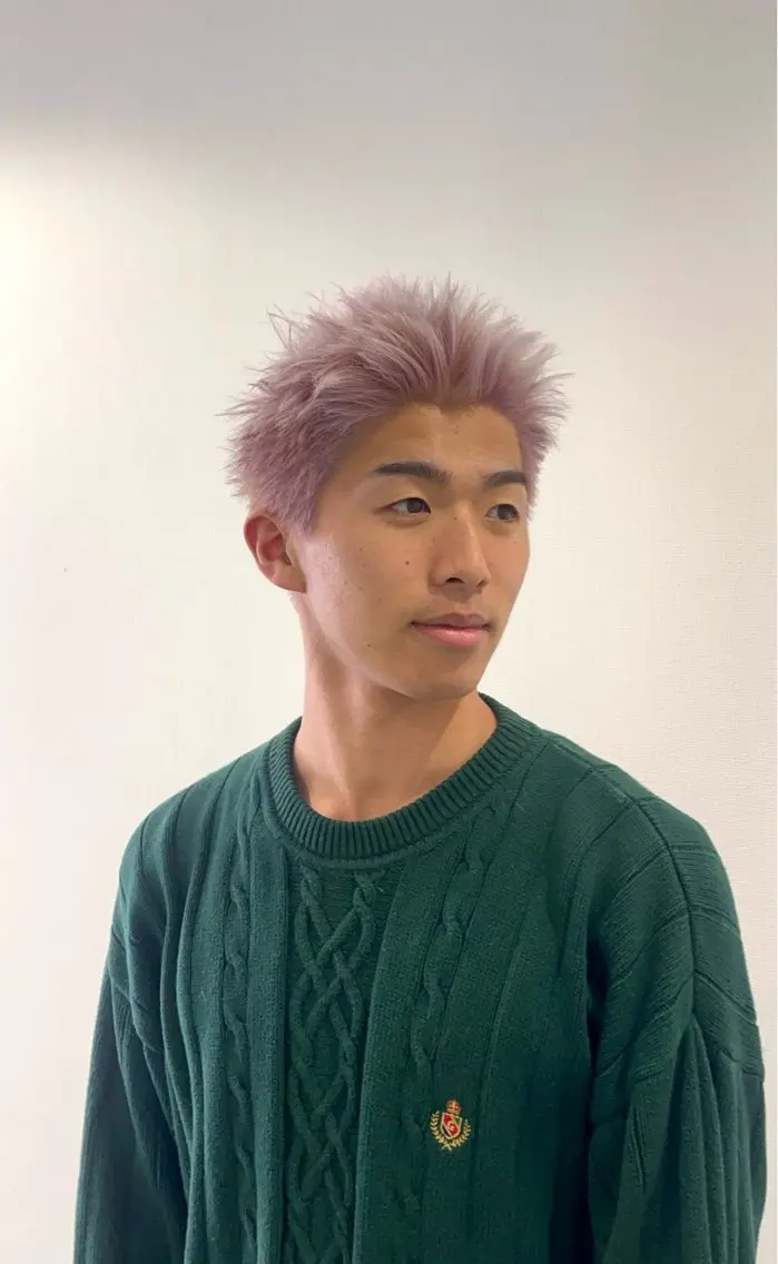 カラー メンズ メンズブリーチ ブリーチ 透明感カラー デザインカラー 髪質改善 山本梨華/ 透明感カラーのヘアスタイル