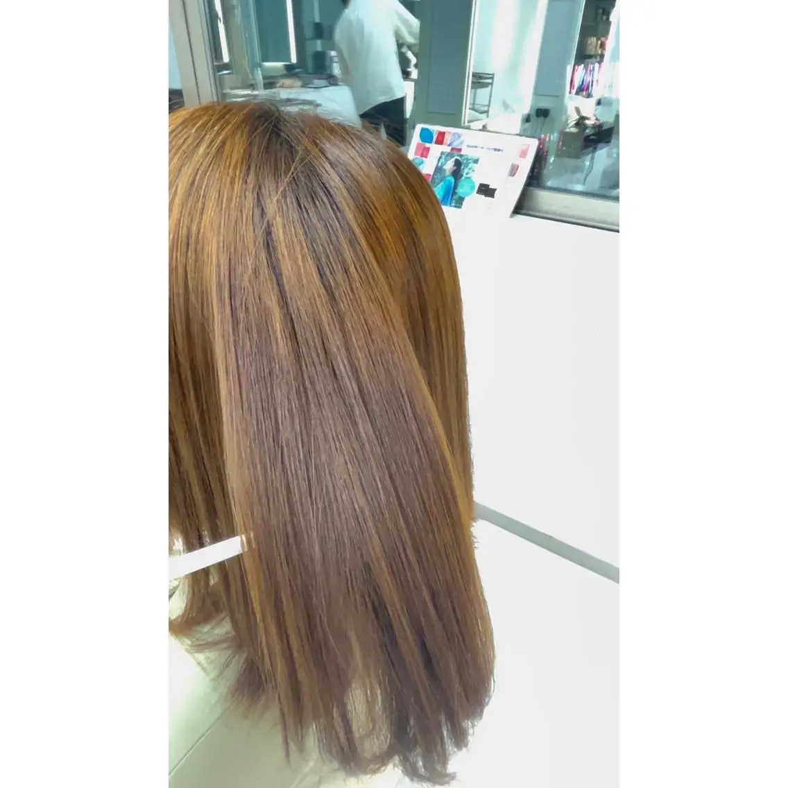 セミロング 縮毛矯正 涼音 🫧前髪お助け美容師のヘアスタイル