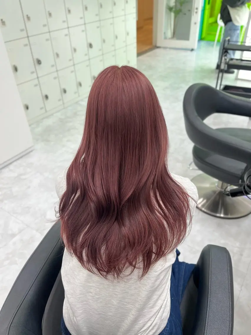 ロング ヘアカラー トリートメント ヘアセット RIKO👼🏻💓 韓国ガーリーのヘアスタイル