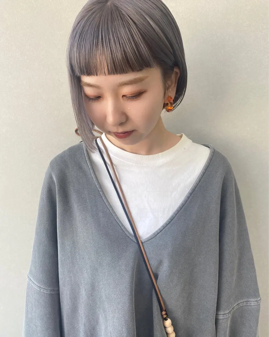 髪質改善inケアカラー（ワンカラー）＋カット＋3stepトリートメント《博多美容室》の写真