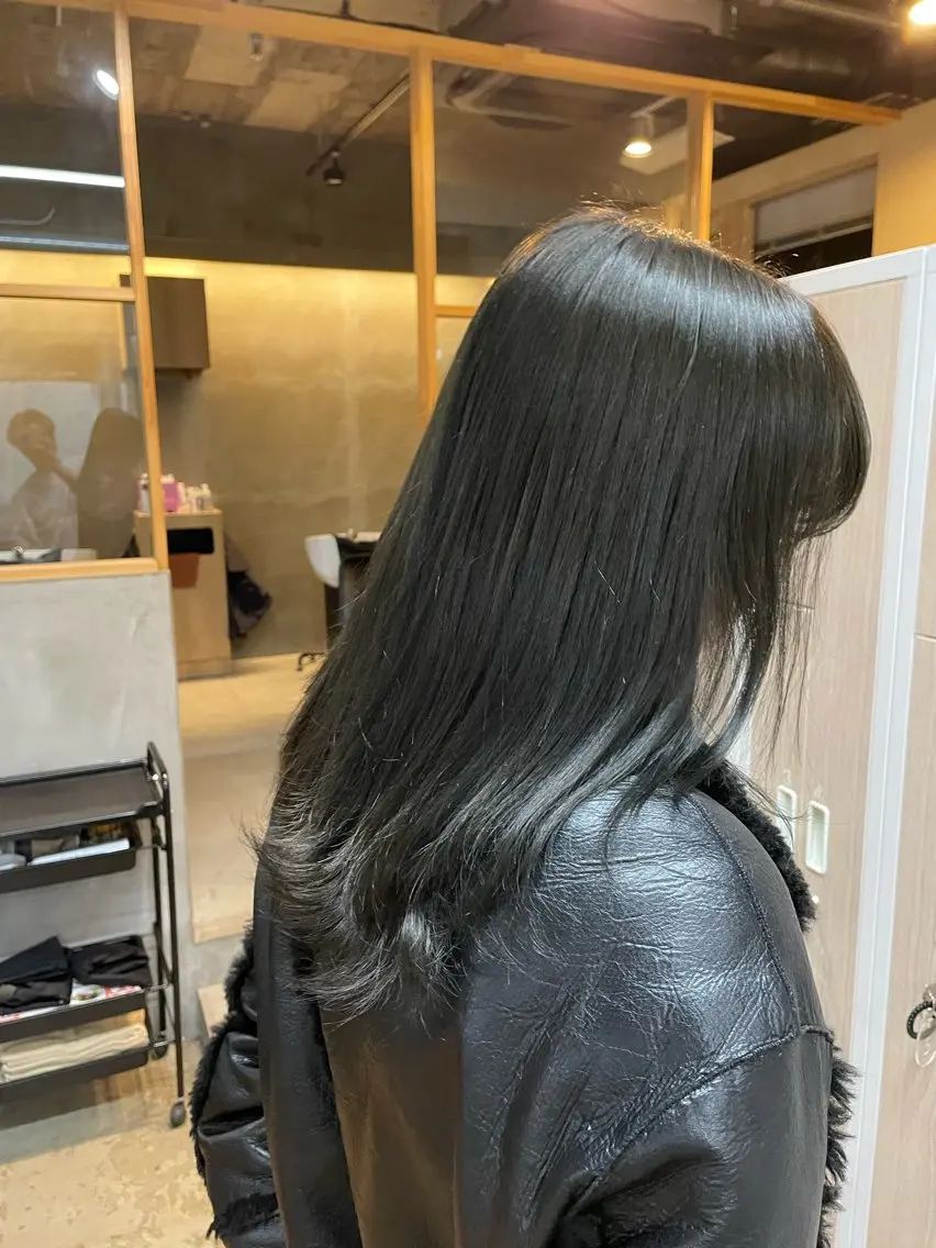 ミディアム カラー ヘアカラー 坂田 春樹のヘアスタイル