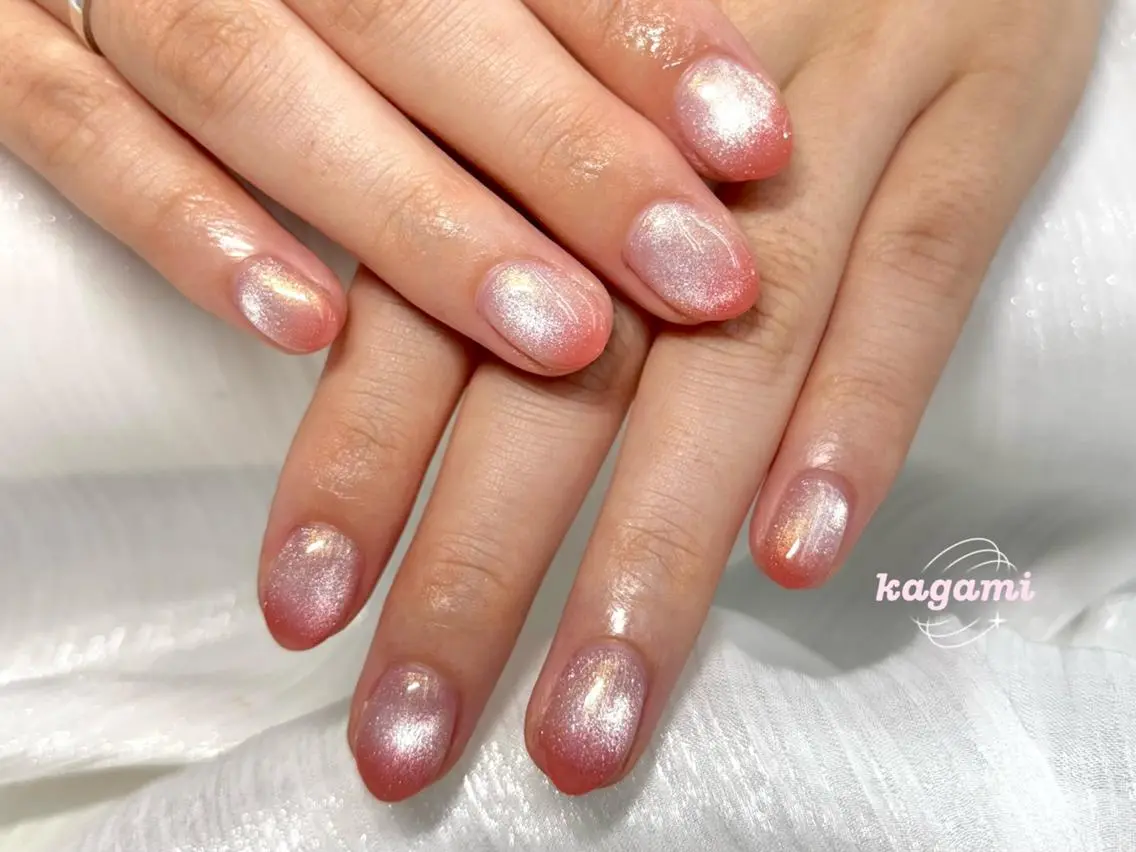 ネイル グラデーション マグネットネイル ハンドネイル Celallure LeSalonのネイルデザイン