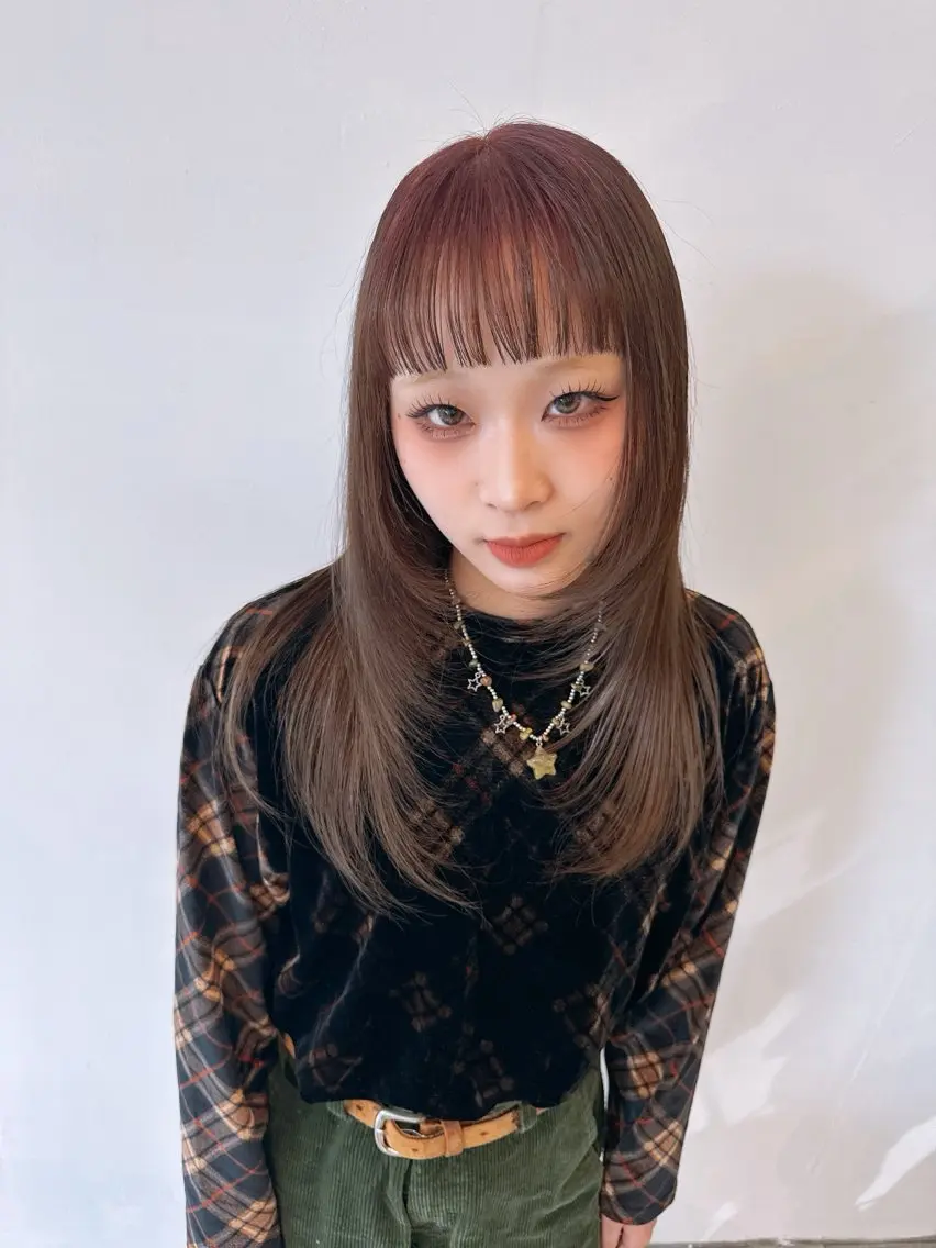 ロング カラー ベージュカラー ピンクカラー ill/ダブルカラー 髪質改善/小島のヘアスタイル