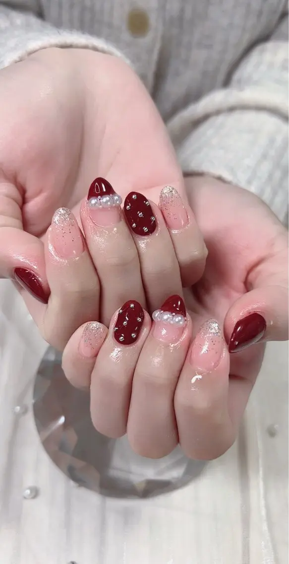 ネイル フレンチネイル グラデーション ハート オフィスネイル シンプルネイル Cute Tips nailのネイルデザイン