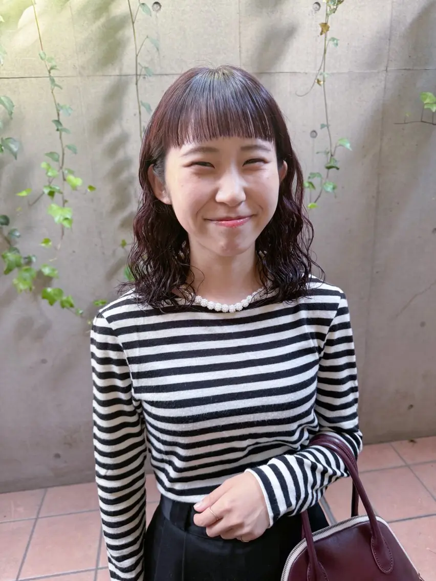 ミディアム パーマ カット パーマ 大橋 芽衣のヘアスタイル