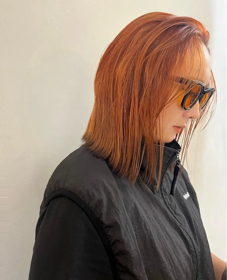 ミディアム カラー ヘアカラー トリートメント ヘアセット モリシゲ ヒカリ🦕🐬のヘアスタイル