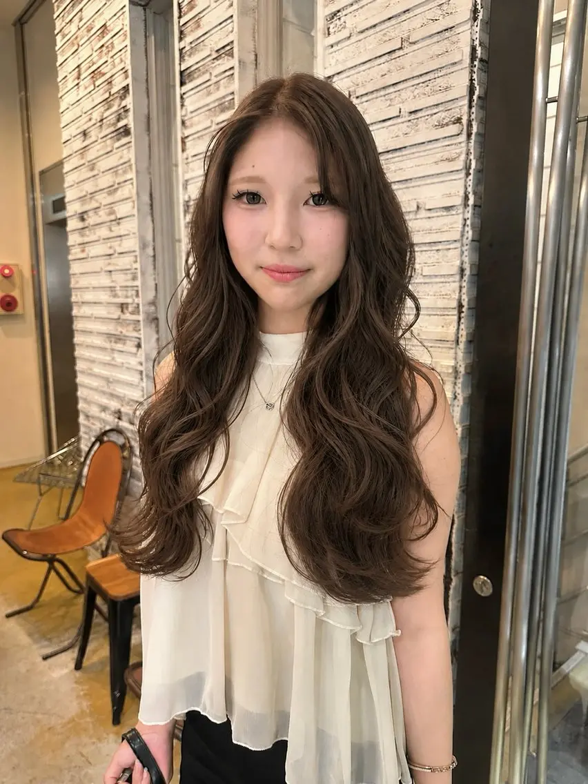 ロング カラー ヘアカラー 名古屋カラー ひかりのヘアスタイル