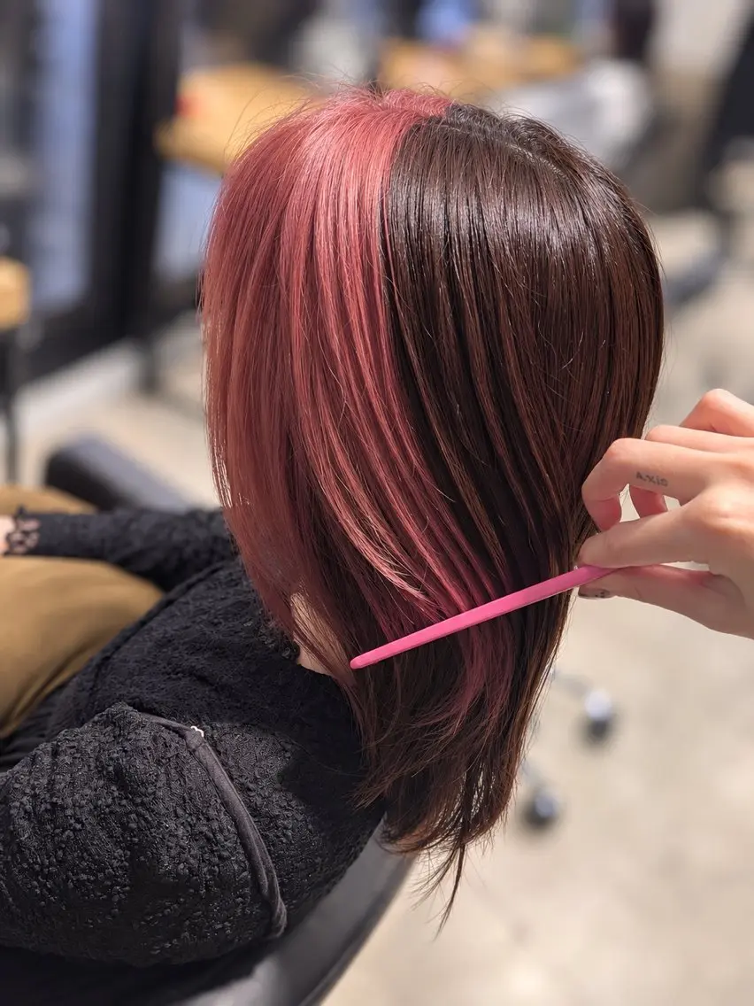 ミディアム カット ヘアカラー 🌈派手カラー🌈 🦋HARU 🦋のヘアスタイル
